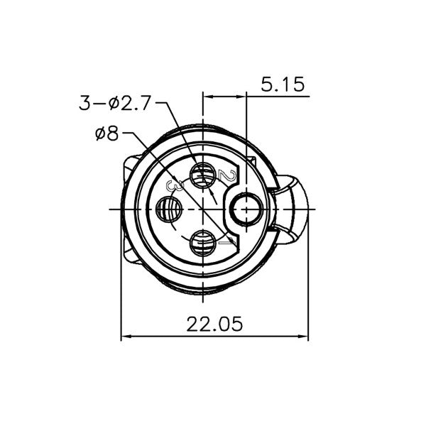 Cavo XLR Enova con connettore femmina, nero IP67 per esterni