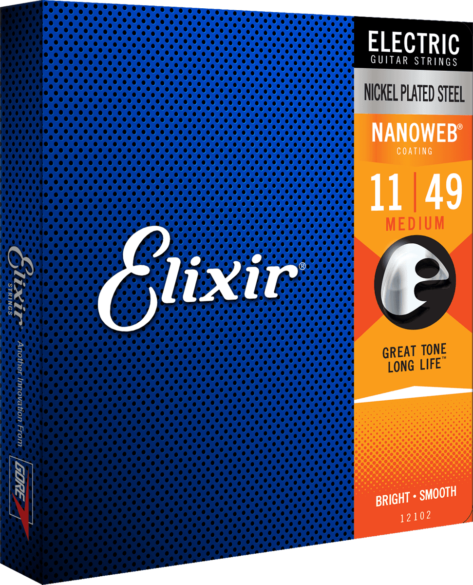 Elixir Nanoweb Guitar Strings (Medium 11-49)