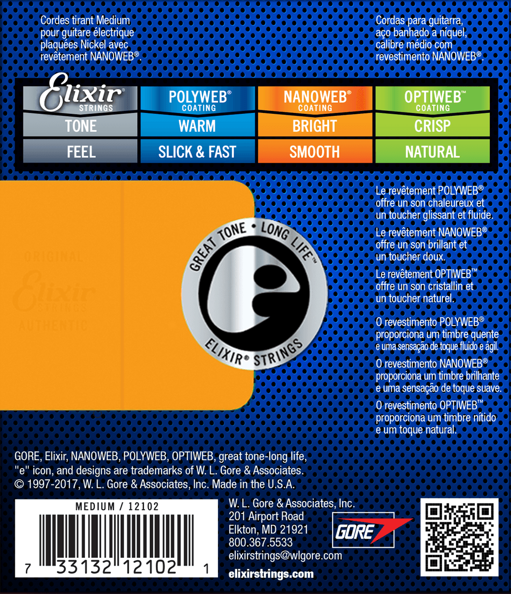 Elixir Nanoweb Corde per Chitarra (Medium, 11-49)