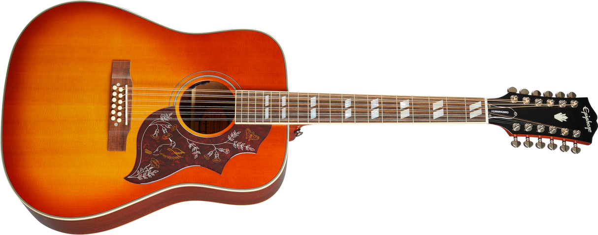 Epiphone Hummingbird 12-string Western Guitar (Aged Cherry Sun )