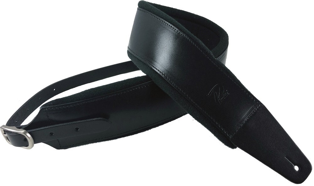 Profile FPB01 Pro Italian Leather Guitar Strap - Black