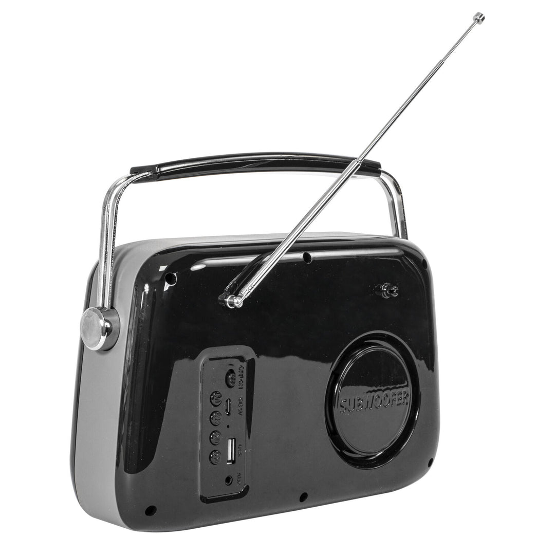 Madison Retro Radio con Bluetooth e FM (Nero)
