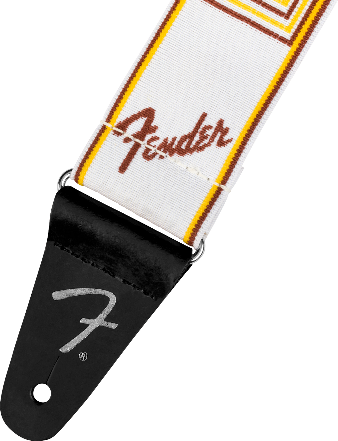 Fender Weighless Tracolla per Chitarra (White/Yellow/Brown, 2")