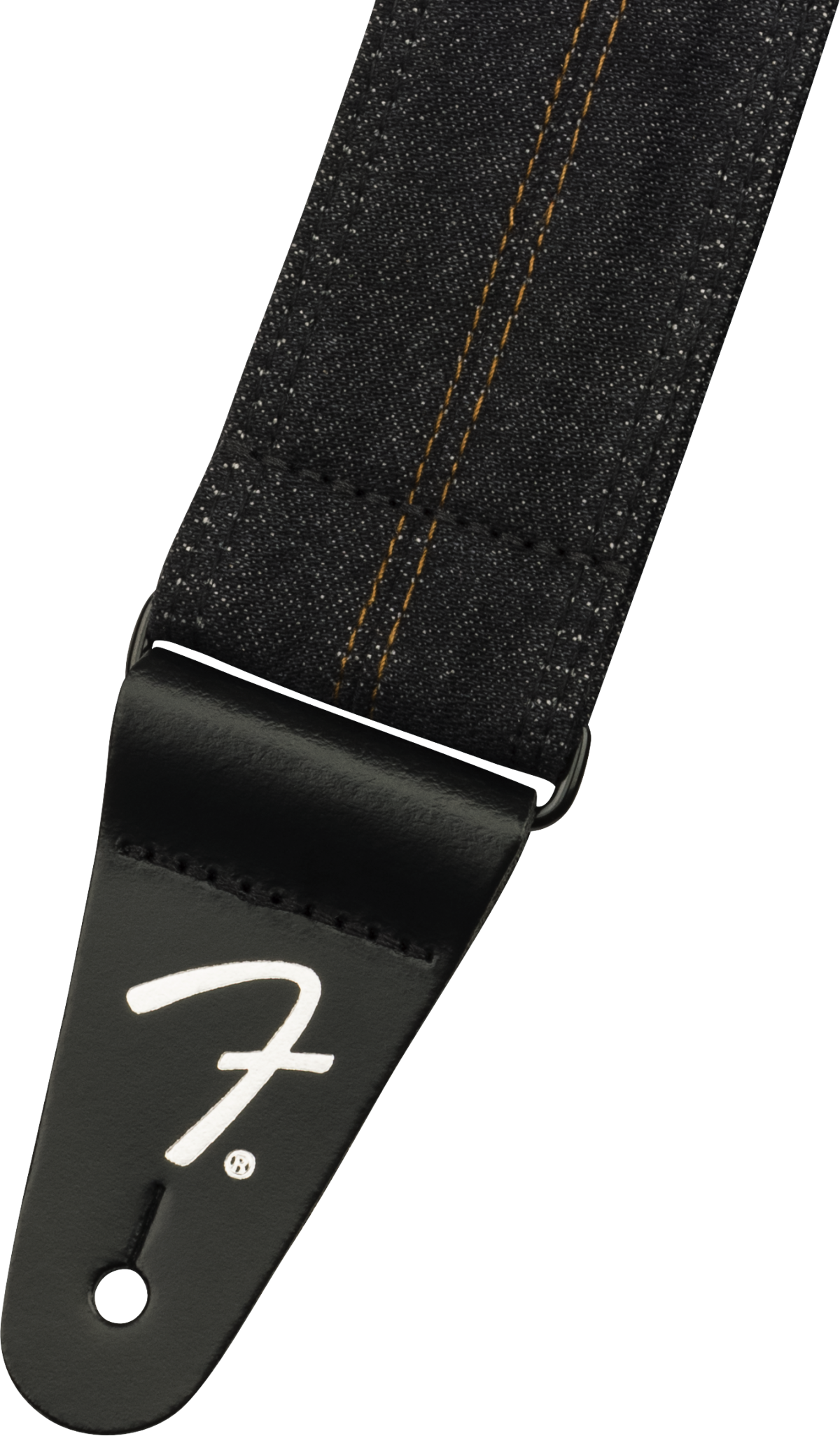 Fender x Wrangler Denim Tracolla per Chitarra (Washed Black Stitch, 2")