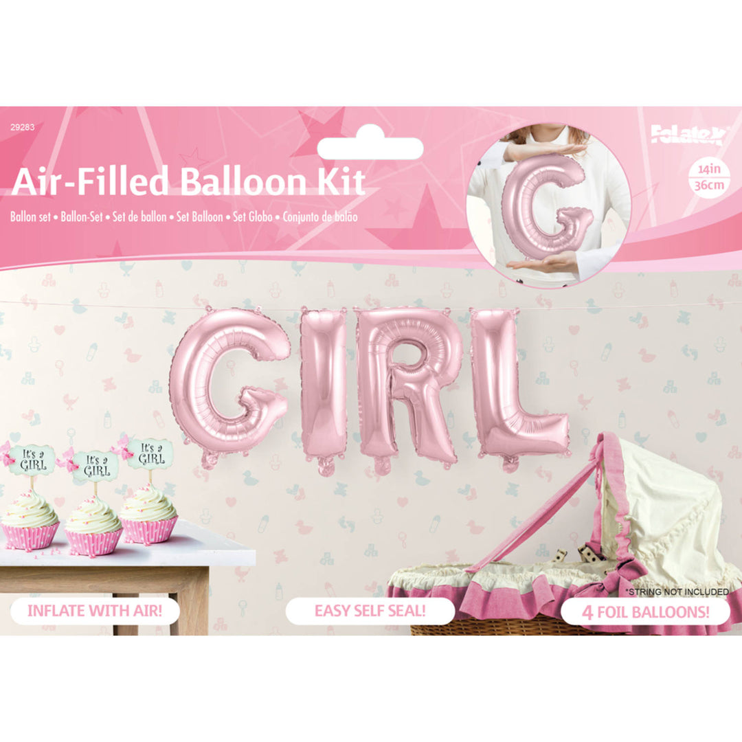 Palloncino di Folia Baby "Girl" (Rosa)