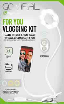 Digipower Kit per Vlogging For You 3" Ringlight con telecomando