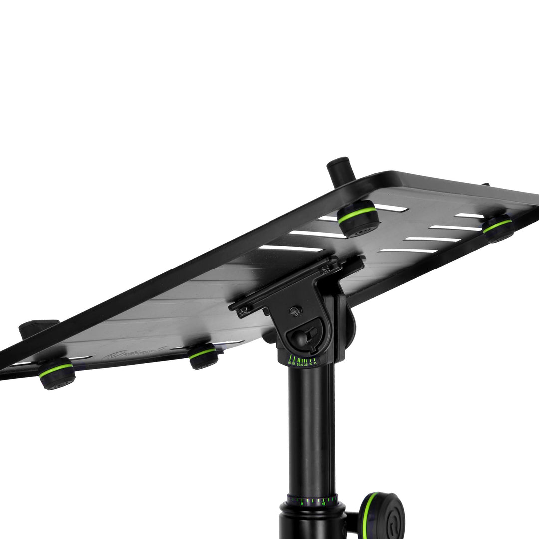 Gravity FT 01 LT T B - Vassoio flessibile per laptop per tavolo da DJ