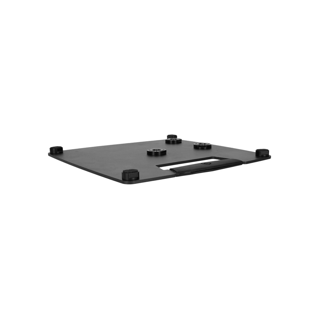 Gravity LS 431 C B - Supporto per luci e altoparlanti con base in acciaio compatta e quadrata e possibilità di montaggio decentrato