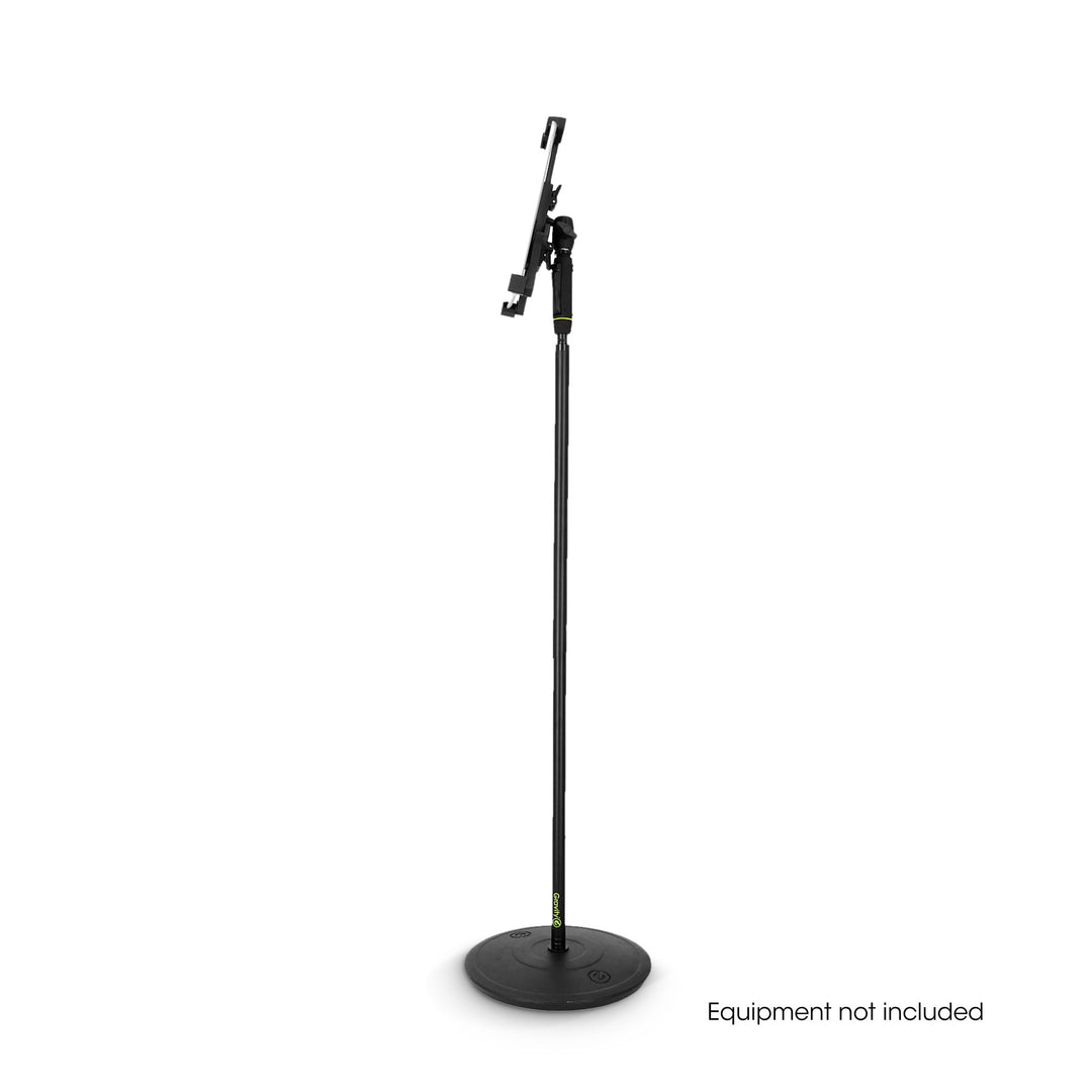 Gravity MA T TH 02 SET 2 - Supporto per tablet per viaggiatori e supporto per microfono a una mano con base rotonda