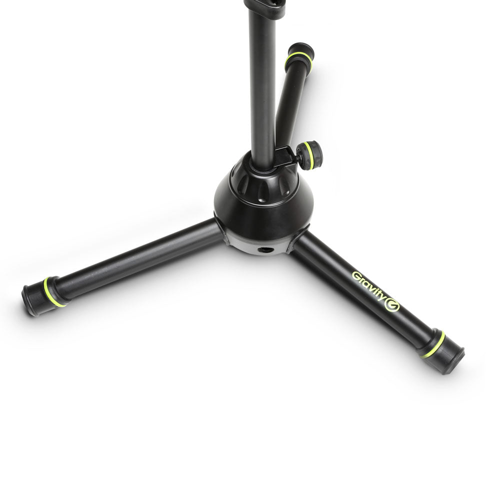 Gravity MS 3122 HDB - Supporto microfonico corto e robusto per uso intenso con treppiede pieghevole