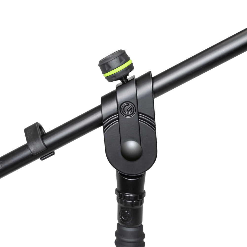 Gravity MS 4221 B - Kort mikrofonstativ med foldbar trefodsfod og 2-punkts justerbar boomarm