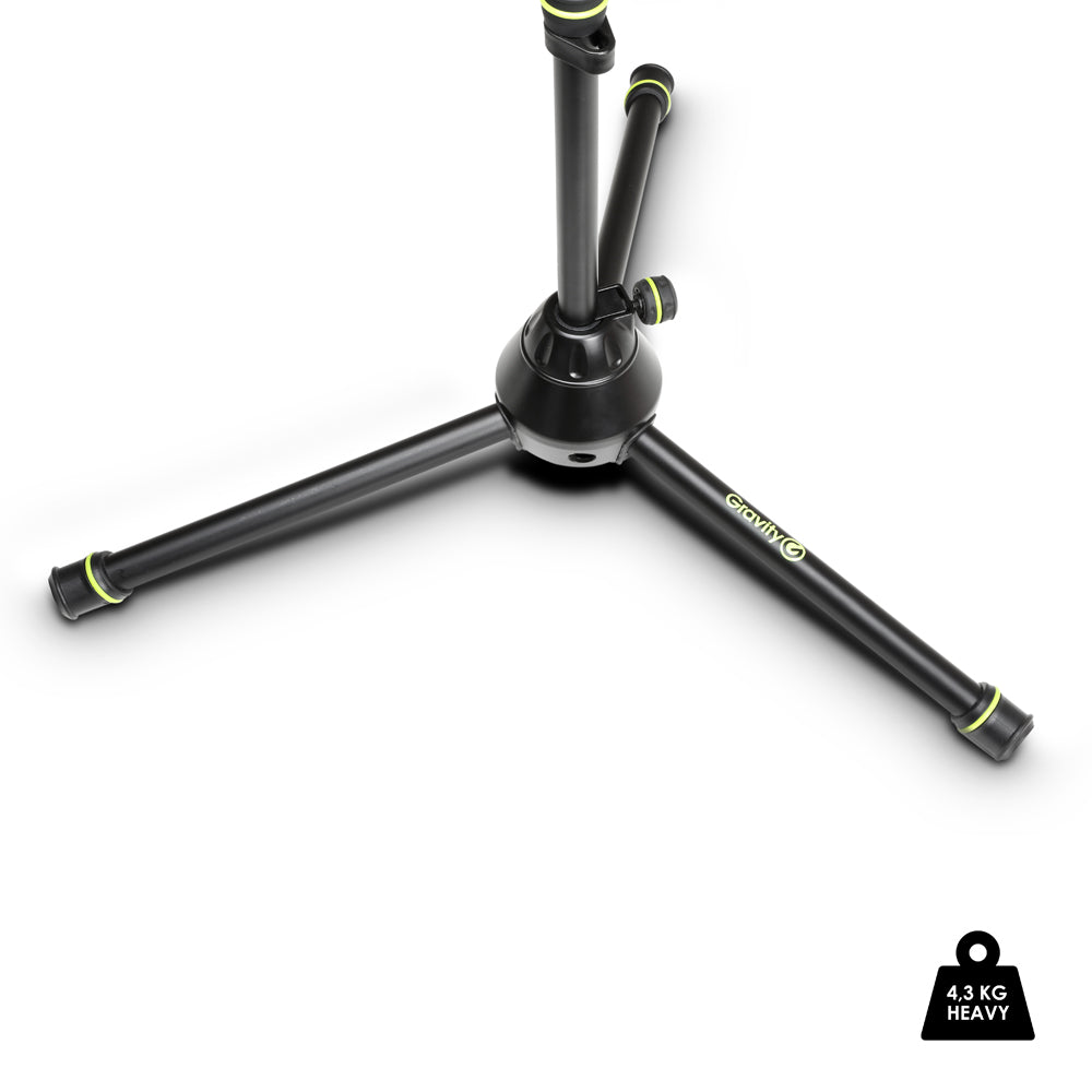 Gravity MS 4322 HDB - robusto supporto per microfono, treppiede, braccio telescopico a 2 punti