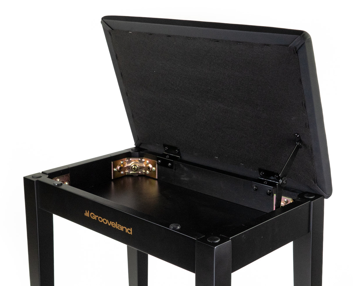 Grooveland KB100 Panchina per pianoforte (Nero opaco)