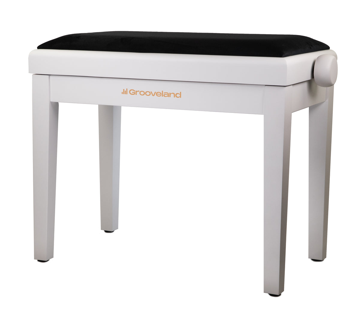 Grooveland KB200 Panchina per pianoforte (Bianco Opaco, Seduta Nera)