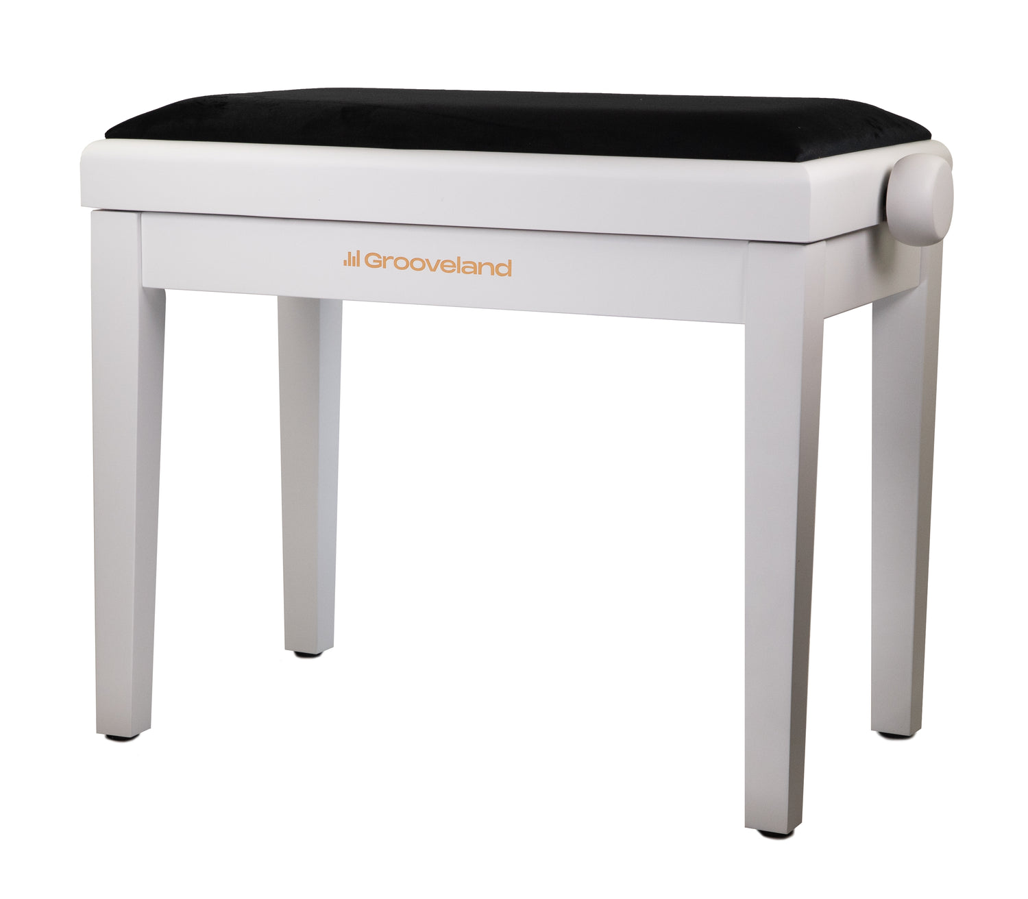 Grooveland KB200 Panchina per pianoforte (Bianco Opaco, Seduta Nera)