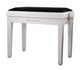 Grooveland KB200 Panchina per pianoforte (Bianco Opaco, Seduta Nera)