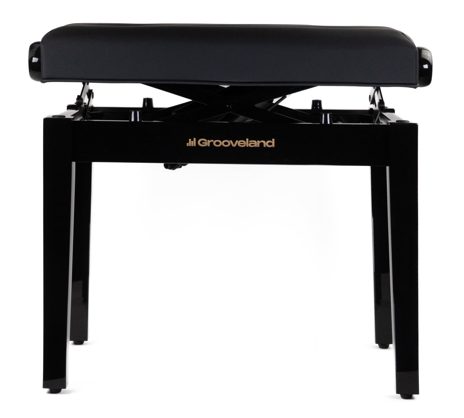 Grooveland KB400 Panchina per pianoforte idraulica (Nero Lucido)