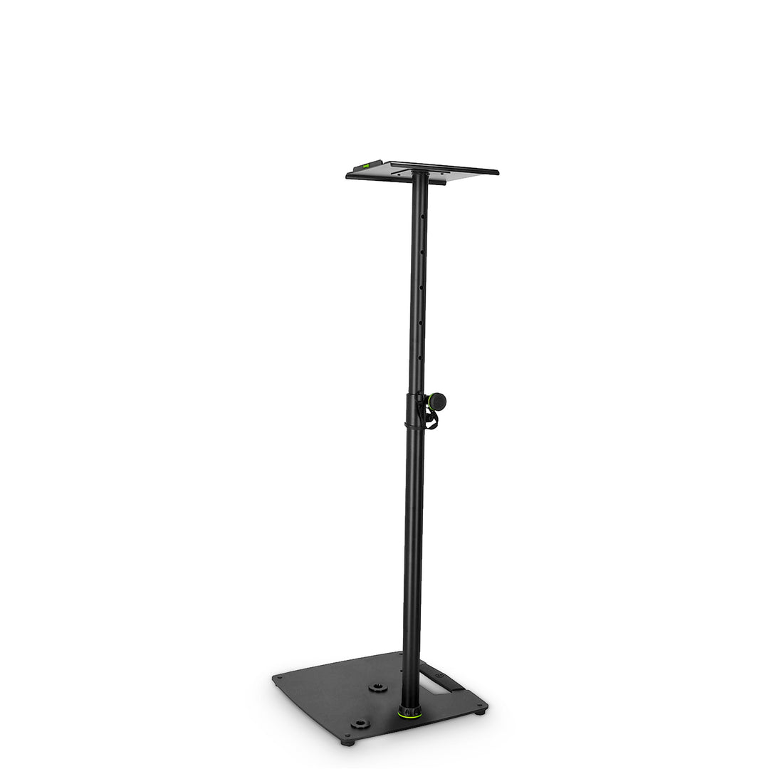 Gravity SP 3202 CS B - Supporto per altoparlante per monitor da studio con base quadrata in acciaio