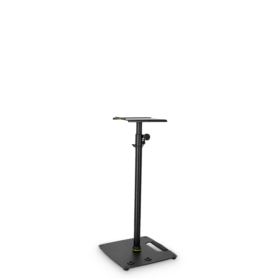 Gravity SP 3202 CS B - Supporto per altoparlante per monitor da studio con base quadrata in acciaio