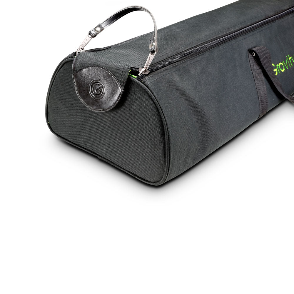 Gravity SS 5212 B SET 1 - Set di 2 stand per altoparlanti in acciaio, con borsa per il trasporto