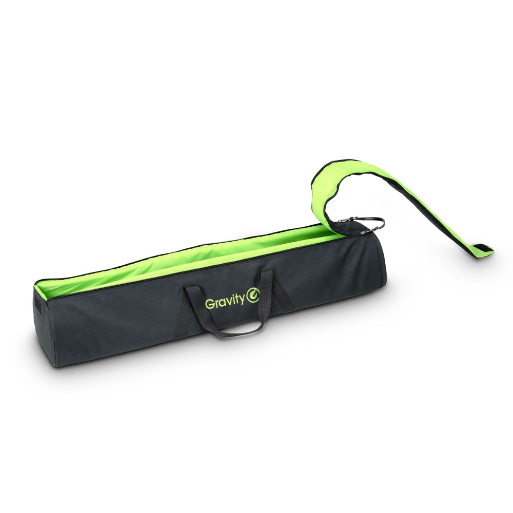 Gravity SS 5212 B SET 1 - Set di 2 stand per altoparlanti in acciaio, con borsa per il trasporto
