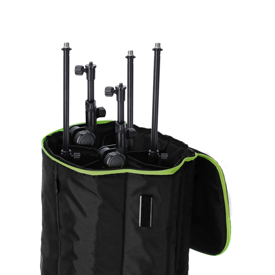 Gravity TBG MS 6 B - Borsa da trasporto touring per fino a sei stativi per microfono, con ruote