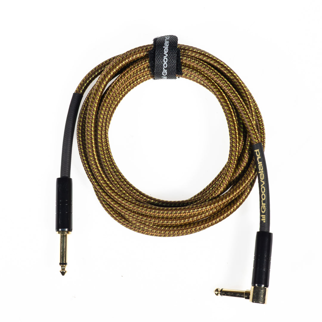 Grooveland Tweed Angled Cavo per Chitarra (3m - Marrone)