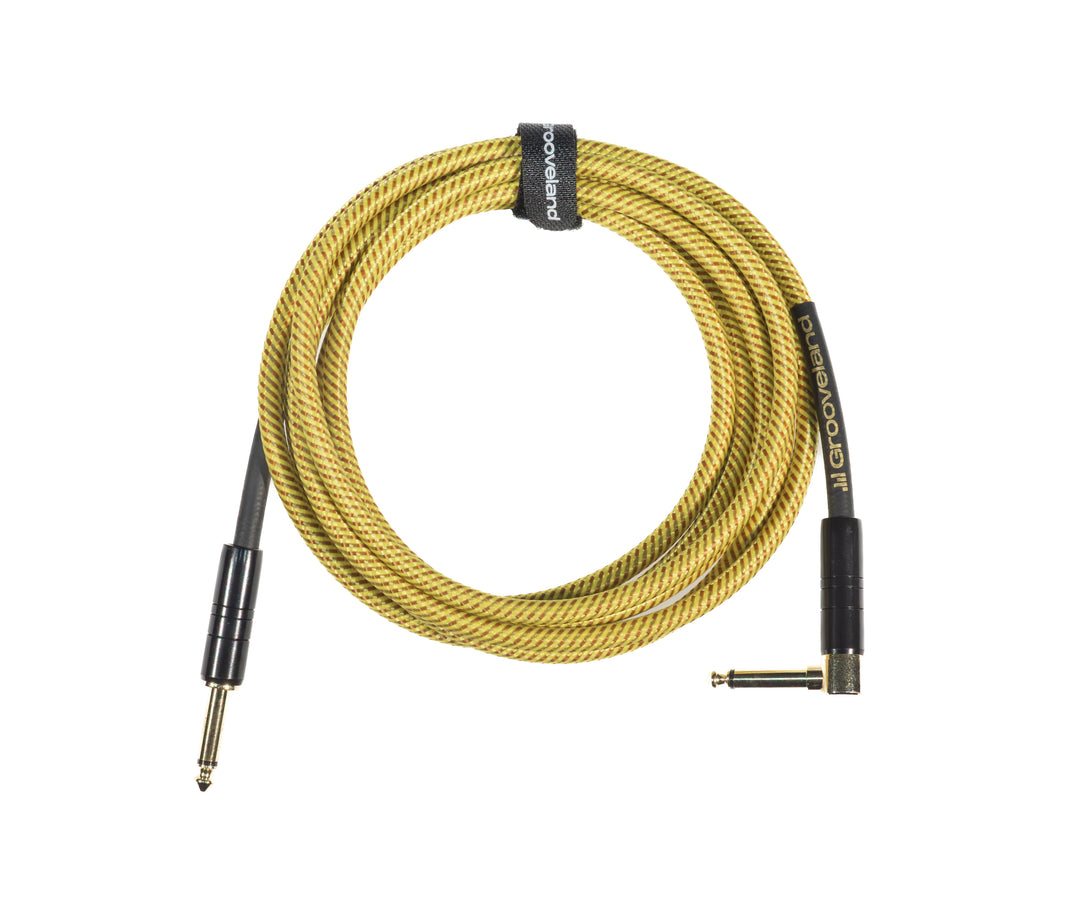 Grooveland Tweed Angled Cavo per Chitarra (3m - Giallo)