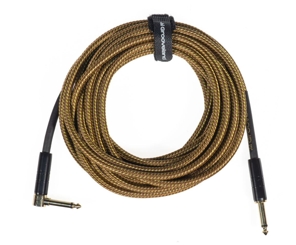 Grooveland Tweed Angled Cavo per Chitarra (6m - Marrone)