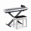 Grooveland P450 Pianoforte digitale (Bianco) – Pacchetto completo