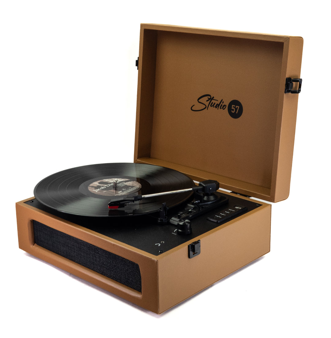 Studio 57 Groovy Giradischi con Supporto LP (Earth)