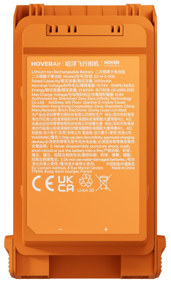 HoverAir Aqua Smart Battery Orange