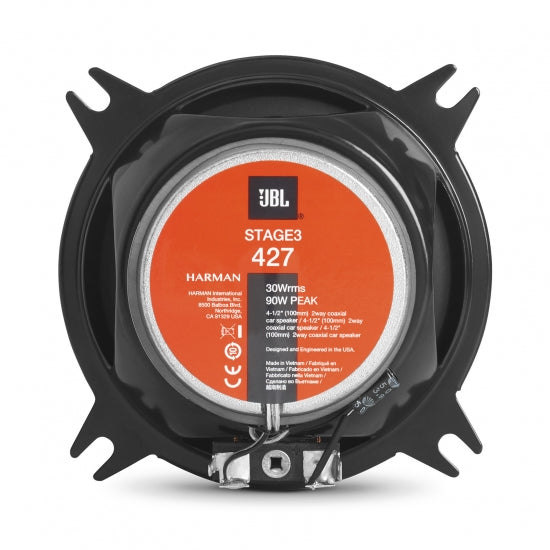 JBL Stage3 427 Set di Altoparlanti per Auto (10cm, 4")