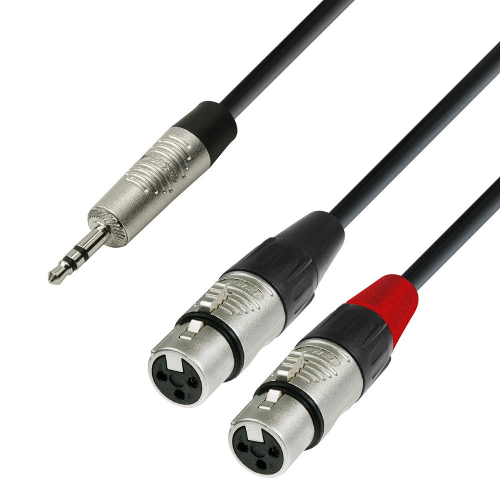Adapter Cable 3.5 mm MiniJack stereo to 2 x XLR female (6m)