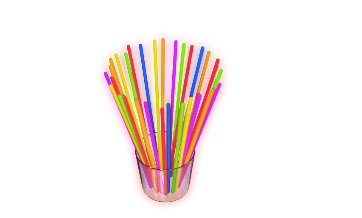 Bastoncini luminosi Braccialetti 100 pz. (Monocolore)