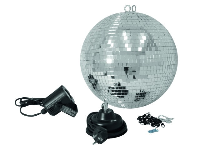 Complete LED Mirror Ball Set (30 cm)