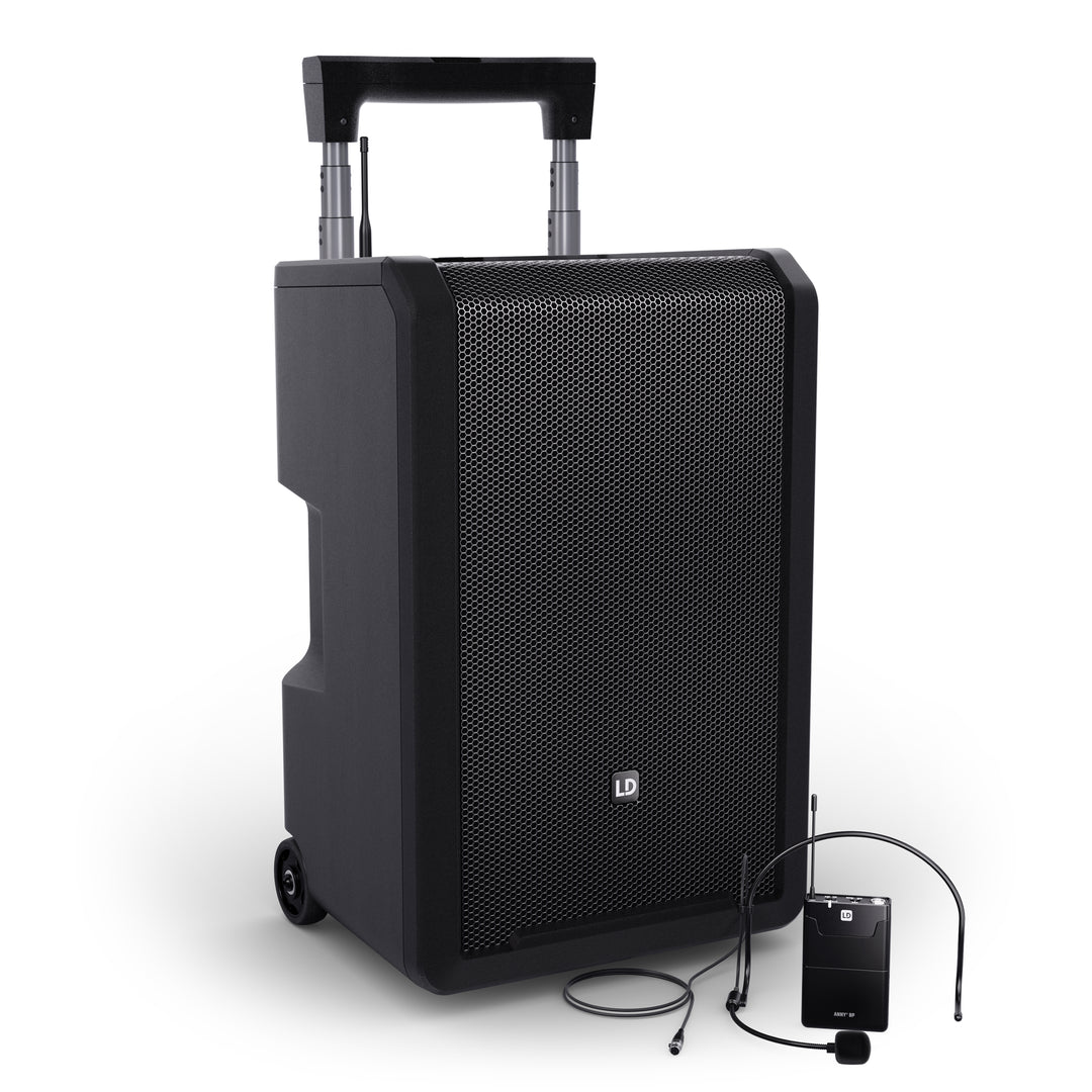LD Systems ANNY® 10 BPH B8 - sistema PA portatile Bluetooth® alimentato a batteria da 10" con mixer e 1x microfono headset (incl. bodypack)