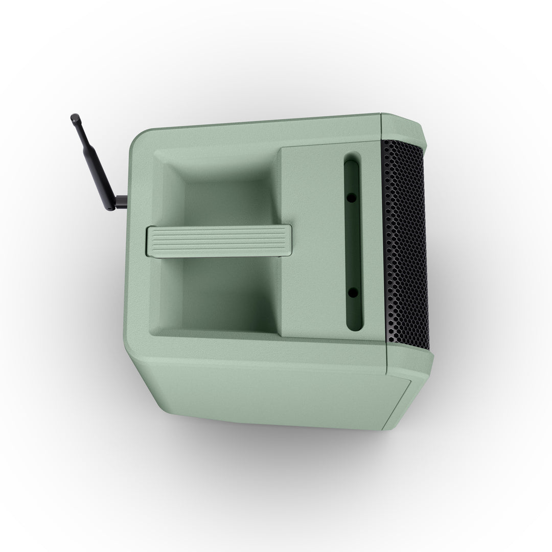 LD Systems ANNY® 8 BPH B8 GN - Altoparlante PA Bluetooth® portatile alimentato a batteria con mixer e 1x microfono headset (incl. bodypack), Adventure Green