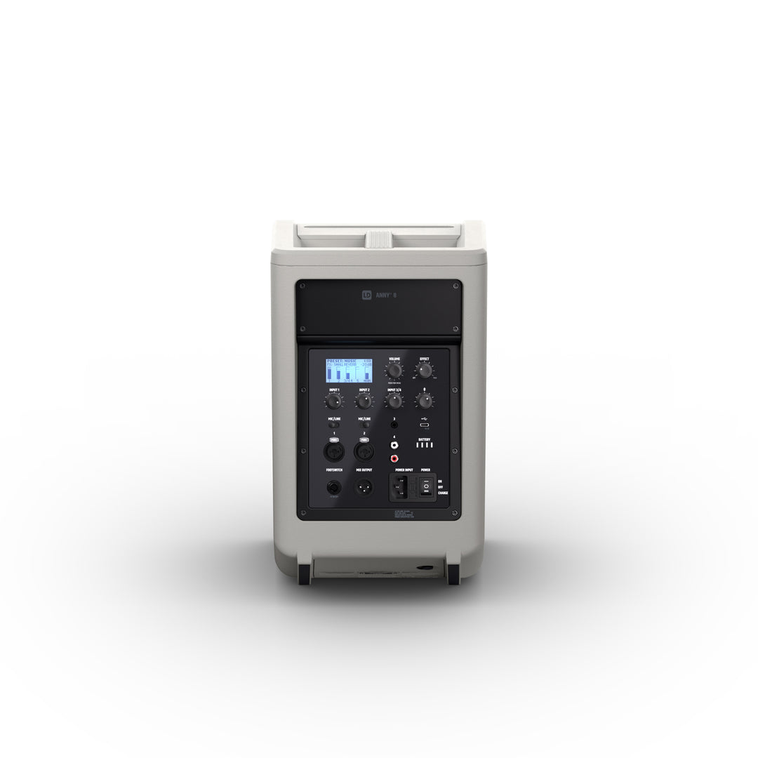 LD Systems ANNY® 8 G - Altoparlante PA portatile a batteria Bluetooth® con mixer, Urban Grey