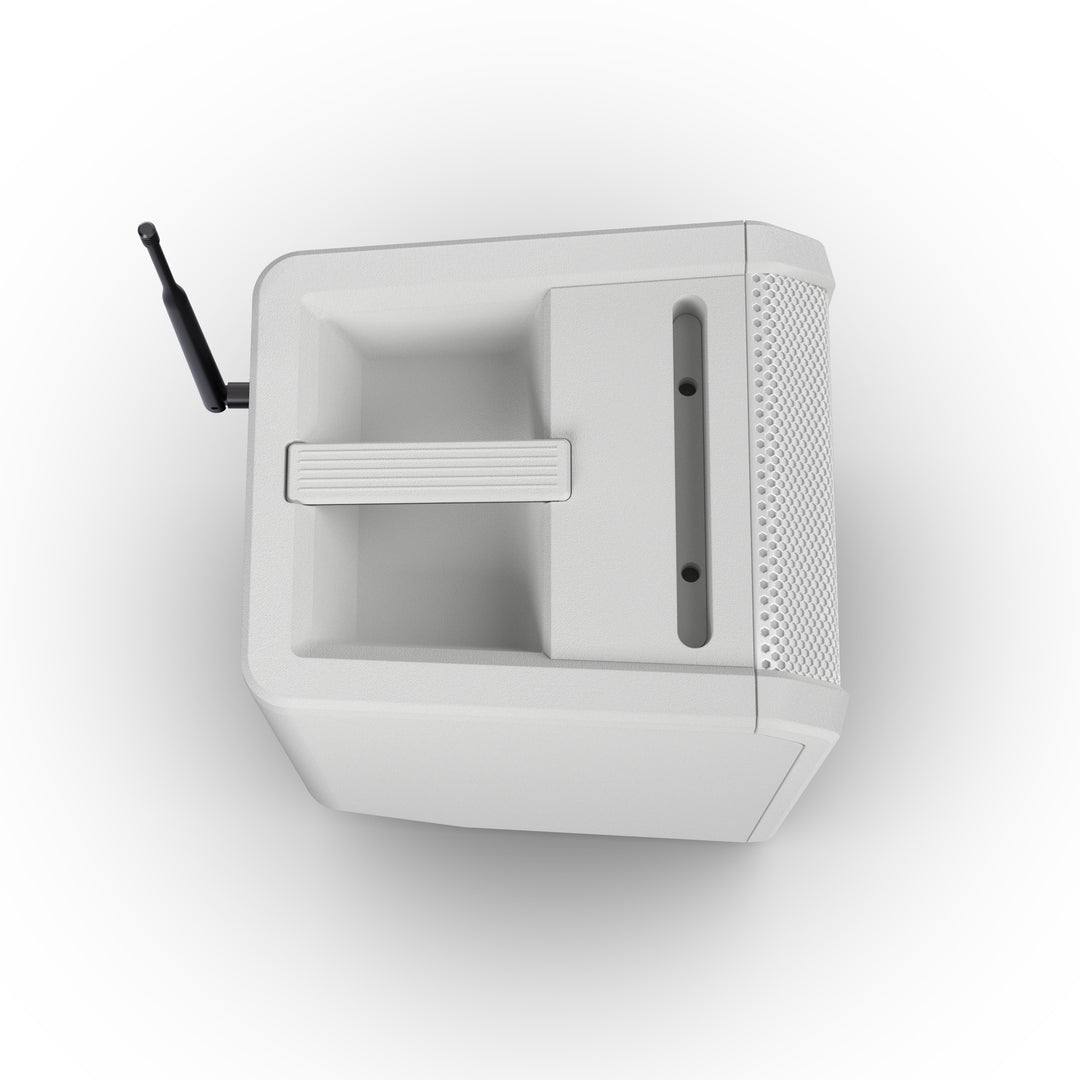 LD Systems ANNY® 8 HHD B5 W - Bærbar batteridrevet Bluetooth® PA-højttaler med mixer og 1x trådløs håndholdt mikrofon, ren hvid