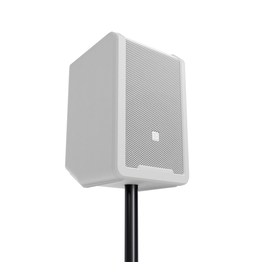 LD Systems ANNY® 8 HHD B5 W - Bærbar batteridrevet Bluetooth® PA-højttaler med mixer og 1x trådløs håndholdt mikrofon, ren hvid