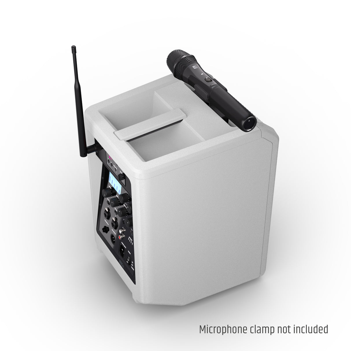 LD Systems ANNY® 8 HHD B6 W - Bærbar batteridrevet Bluetooth® PA-højttaler med mixer og 1x trådløs håndholdt mikrofon, Ren hvid