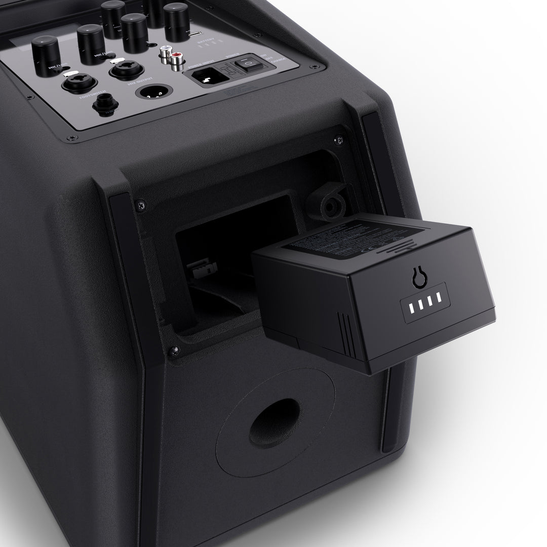 LD Systems ANNY® 8 HHD B6 - Altoparlante PA portatile Bluetooth® alimentato a batteria con mixer e 1 x microfono wireless palmare, Stage Black