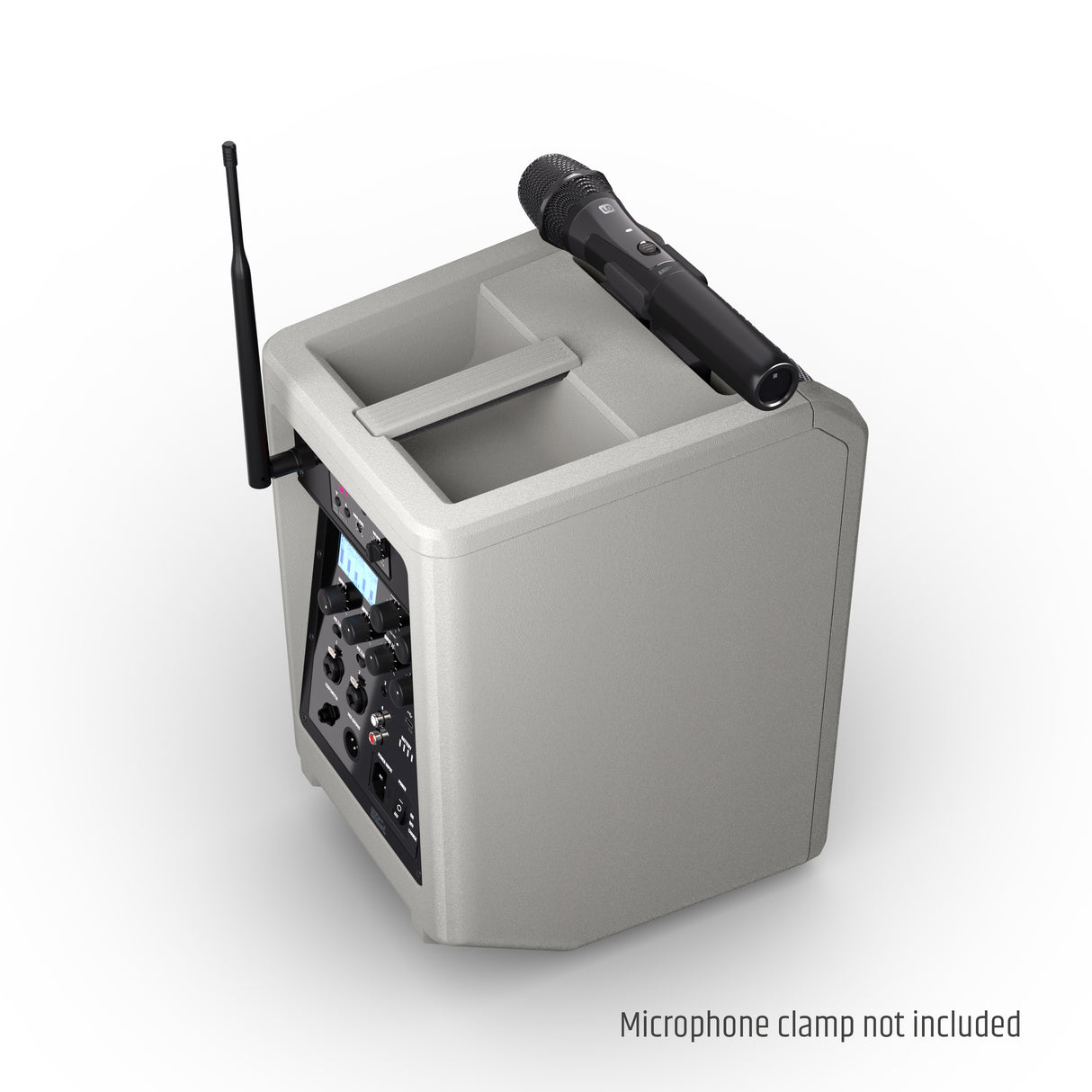 LD Systems ANNY® 8 HHD B8 G - Bærbar batteridrevet Bluetooth® PA-højttaler med mixer og 1 trådløs håndholdt mikrofon, Urban Grey