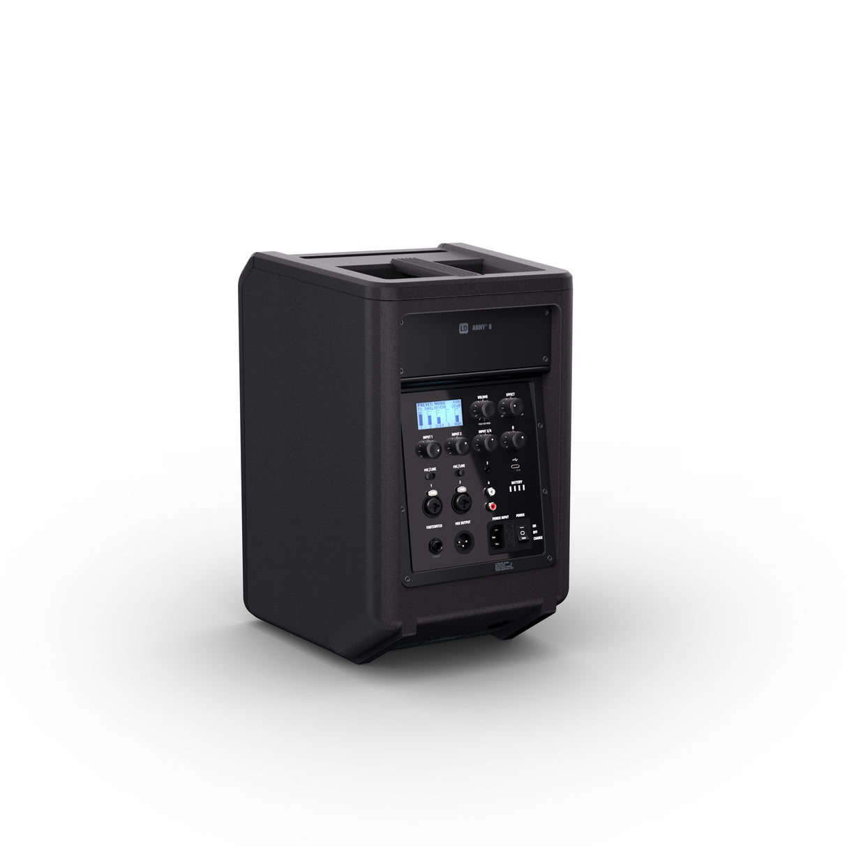 LD Systems ANNY® 8 - Bærbar batteridrevet Bluetooth® PA-højttaler med mixer, Stage Black