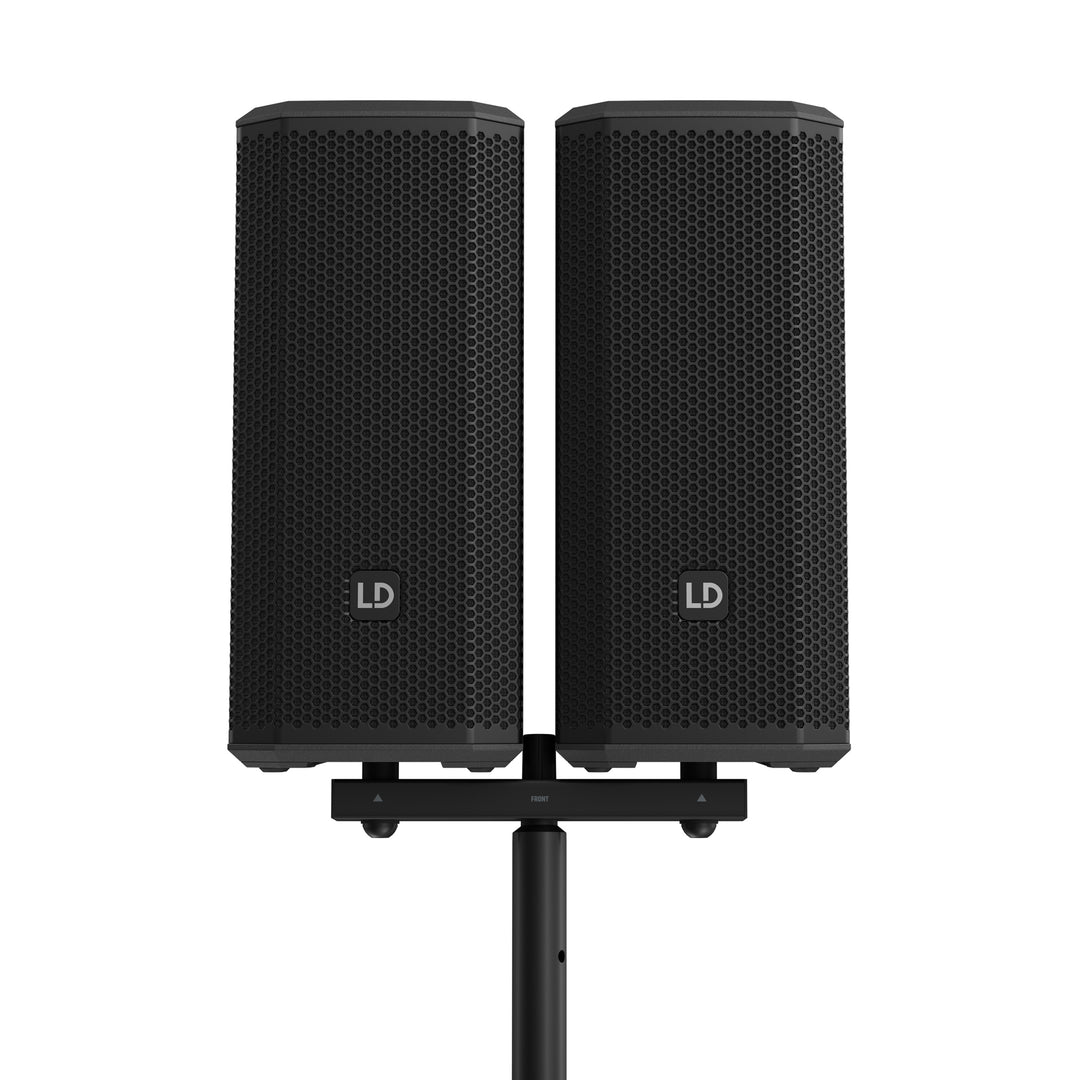 LD Systems DAVE 10 G4X DUAL STAND – Asta per altoparlante con forcella di montaggio per DAVE 10 G4X