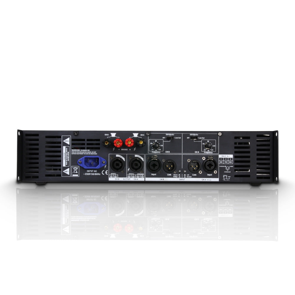 LD Systems DEEP2 2400 X - Amplificatore di Potenza (2x600W, 8 Ohm)
