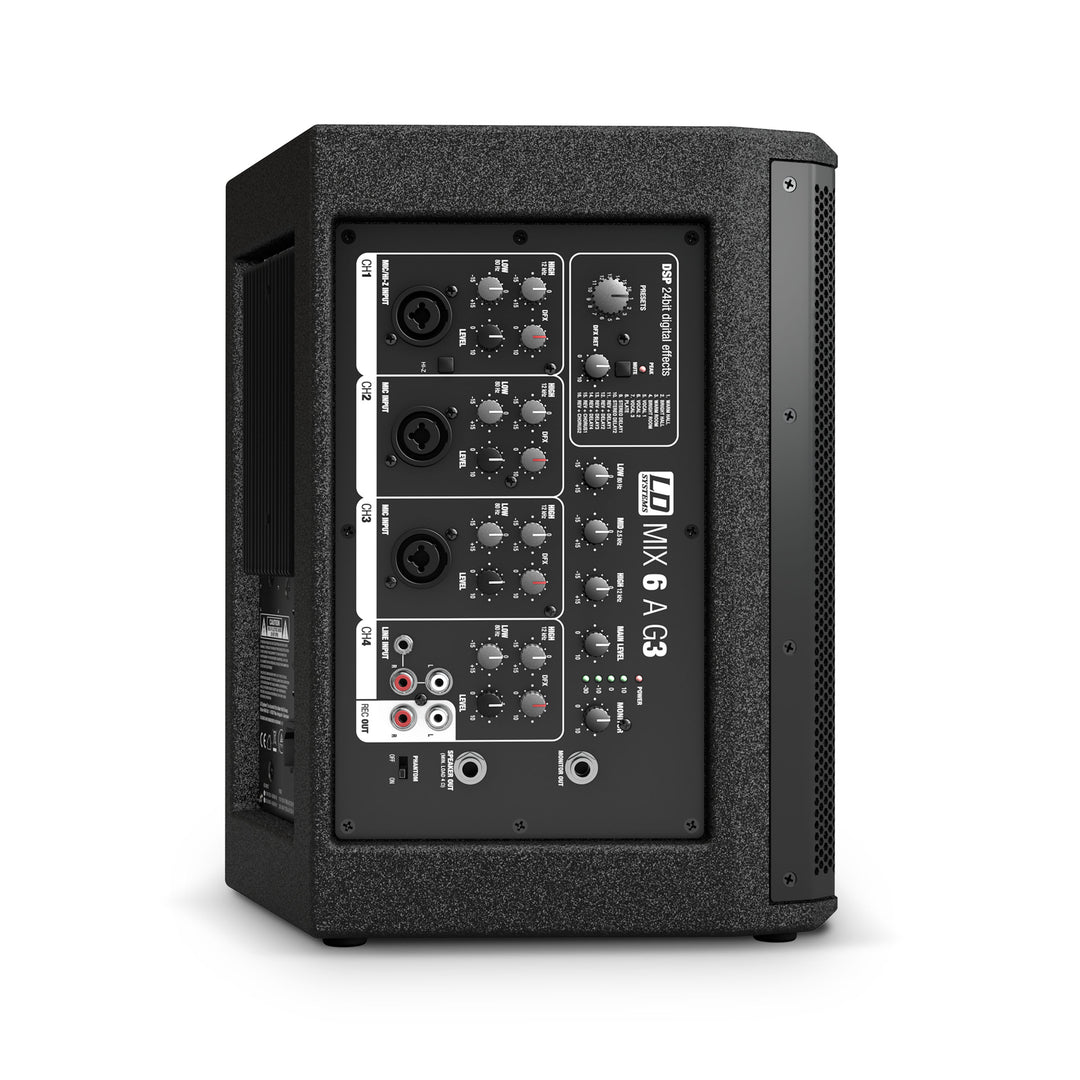 LD Systems MIX 6 A G3 - altoparlante attivo a 2 vie con mixer integrato a 4 canali
