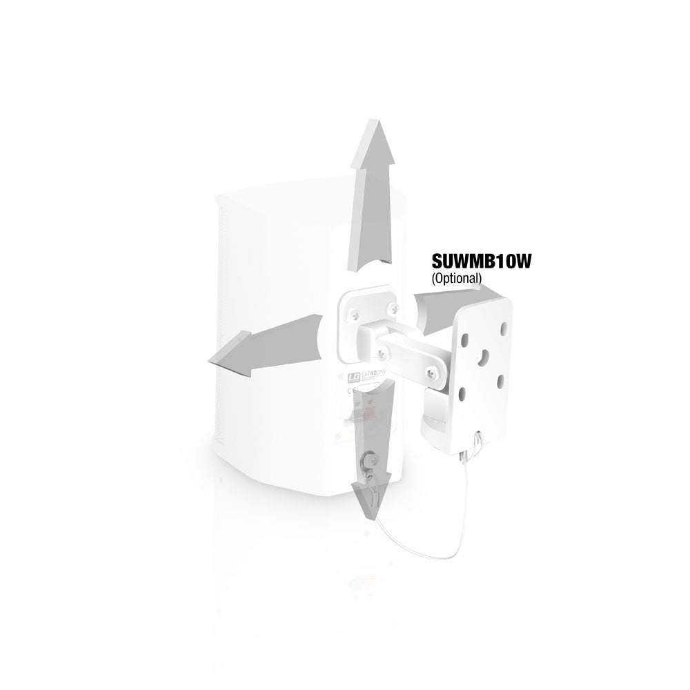 LD Systems SAT 42 G2 Set di Altoparlanti RMS (Bianco, 60W, 8 Ohm)