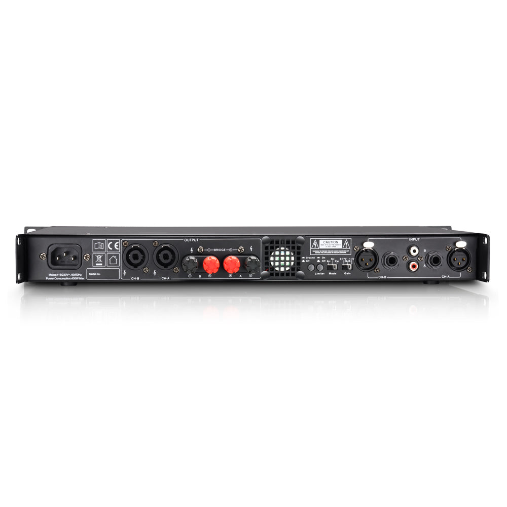 LD Systems XS 400 - Amplificatore di Potenza (2x100W, 8 Ohm)